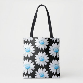 Blue Dotted Daisy's トートバッグ