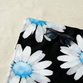 Blue Dotted Daisy's ビーチタオル (インサイチュ)