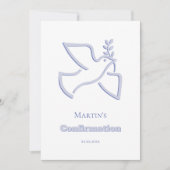 blue dove Confirmation  招待状 (正面)