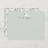 Blue Dove Nursery Note Card 招待状 (正面/裏面)