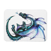 Blue Dragon 3"x4"フォトマグネット マグネット (横)