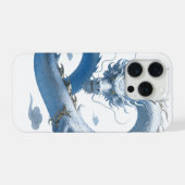 Blue Dragon Art | Mythical Fantasy Aesthetic | Ori iPhoneケース (裏面横)