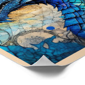 Blue Dragon Ready to Frame Art Print ポスター (角)