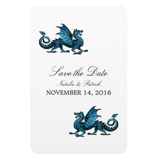 Blue Dragon Save the Date Magnet マグネット (縦)