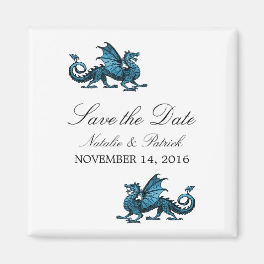 Blue Dragon Save the Date Magnet マグネット (正面)