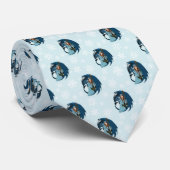  Blue Dragon Sorceress Snowflakes ネクタイ (ロール)