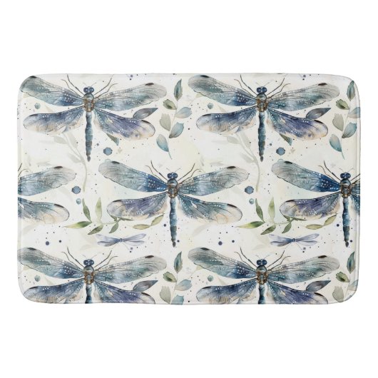 Blue Dragonflies バスマット (正面)