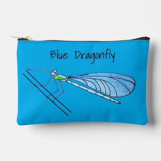 Blue Dragonfly  アクセサリーポーチ (正面)