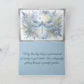 Blue Dragonfly Botanical Watercolor カード (内部)