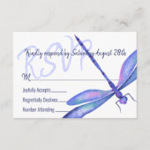 Blue Dragonfly RSVPエンクロージャカード アドバイスカード (正面)