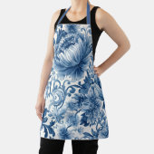 Blue Dreams | Floral Watercolor Chinoiserie エプロン (インサイチュ)