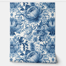 Blue Dreams | Floral Watercolor Chinoiserie 壁紙