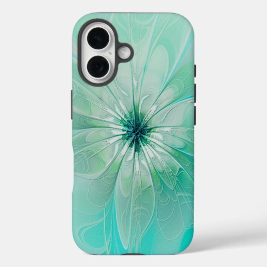 Blue Dreams Modern Flower Phone Coverr Case-Mate iPhoneケース (裏面)