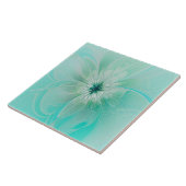 Blue Dreams Modern Flower Tile タイル (側面)