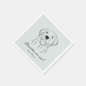 Blue Drinks on Meドッグスケッチ紙ナプキン スタンダードカクテルナプキン (角)