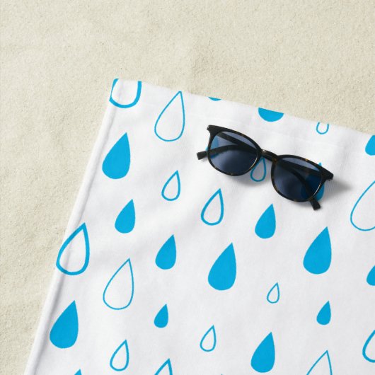 Blue drops water Minimalist Modern. ビーチタオル (インサイチュ)