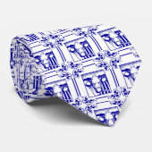 Blue Dutch Cow Neck Tie ネクタイ (ロール)