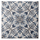 Blue Dutch Delft Pattern  タイル (正面)