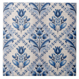 Blue Dutch Delft Pattern タイル