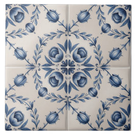 Blue Dutch Delft Pattern タイル