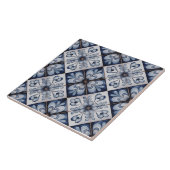Blue Dutch Delft Pattern  タイル (側面)