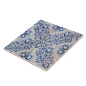 Blue Dutch Delft Pattern  タイル (側面)