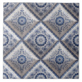 Blue Dutch Delft Pattern  タイル (正面)