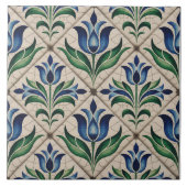 Blue Dutch Delft Pattern  タイル (正面)