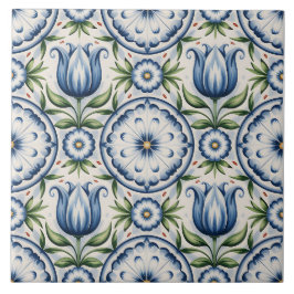 Blue Dutch Delft Pattern タイル