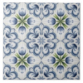 Blue Dutch Delft Pattern  タイル (正面)