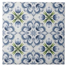Blue Dutch Delft Pattern タイル