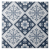 Blue Dutch Delft Pattern  タイル (正面)