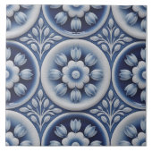 Blue Dutch Delft Pattern  タイル (正面)