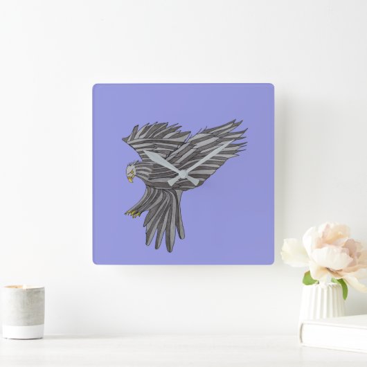 Blue Eagle スクエア壁時計 (ホーム)