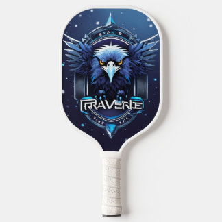 Blue Eagle Logo White Pickleball Paddle Cover ピックルボールラケット