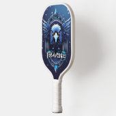 Blue Eagle Logo White Pickleball Paddle Cover ピックルボールラケット (左)