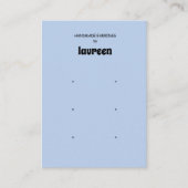 Blue Earring Display Holder Business Card 名刺 (正面)