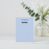 Blue Earring Display Holder Business Card 名刺 (スタンド正面)