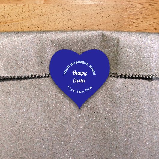 Blue Easter Business Heart Shape Sticker ハートシール