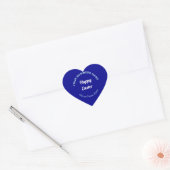 Blue Easter Business Heart Shape Sticker ハートシール (封筒)