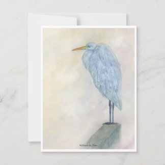 Blue Egret Watercolor ポストカード