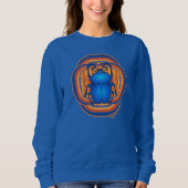 Blue Egyptian Scarab Sweatshirt スウェットシャツ (正面)