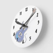 blue electric guitar music graphic.png ラウンド壁時計 (傾斜)