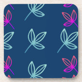 Blue Eleganグリーン&ピンクのを離れ紹介 コースター (正面)