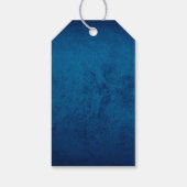 Blue Elegant floral summer wedding ギフトタグ (裏面)