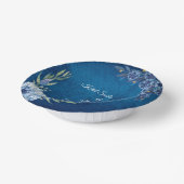 Blue Elegant floral summer wedding ペーパーボウル (傾斜あり)