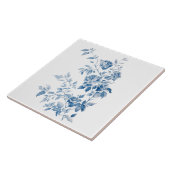 Blue Elegant Floral Vintage Design タイル (側面)
