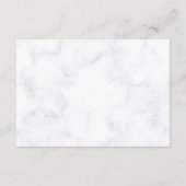 Blue Elegant flower summer wedding エンクロージャーカード (裏面)