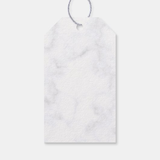 Blue Elegant flower summer wedding ギフトタグ (裏面)