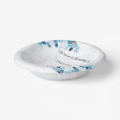 Blue Elegant flower summer wedding ペーパーボウル (傾斜あり)